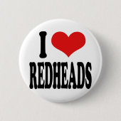 Badge Rond 5 Cm J'aime des roux (Devant)