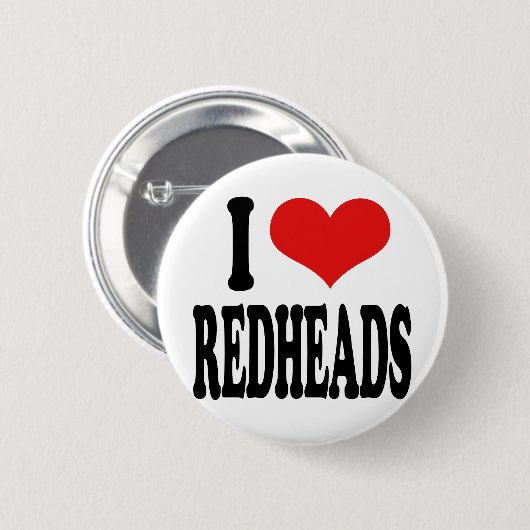 Badge Rond 5 Cm J'aime des roux (Devant & derrière)