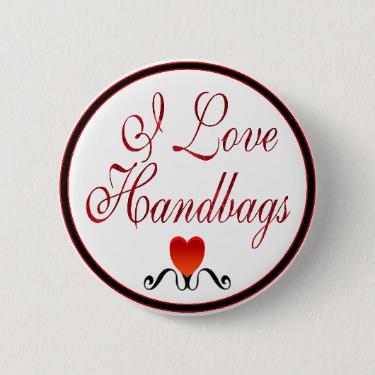 Badge Rond 5 Cm J'aime des sacs à main (Devant)