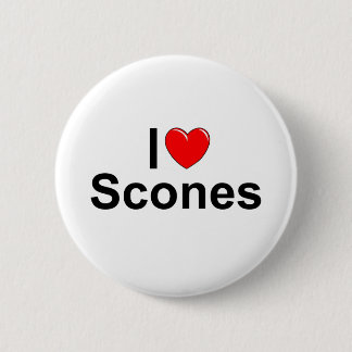 Badge Rond 5 Cm J'aime des scones (de coeur)