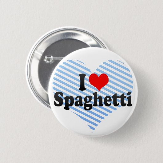 Badge Rond 5 Cm J'aime des spaghetti (Devant & derrière)