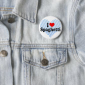 Badge Rond 5 Cm J'aime des spaghetti (En situation)