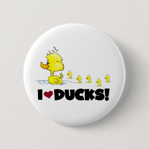 Badge Rond 5 Cm J'aime des T-shirts et des cadeaux de canards