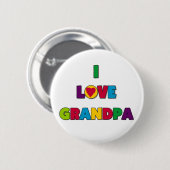 Badge Rond 5 Cm J'aime des T-shirts et des cadeaux de grand-papa (Devant & derrière)