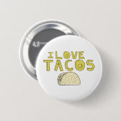 BADGE ROND 5 CM J'AIME DES TACOS (Devant & derrière)