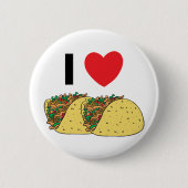 Badge Rond 5 Cm J'aime des tacos (Devant)