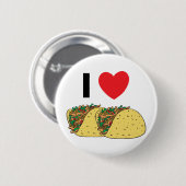 Badge Rond 5 Cm J'aime des tacos (Devant & derrière)
