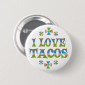 Badge Rond 5 Cm J'aime des tacos (Devant & derrière)