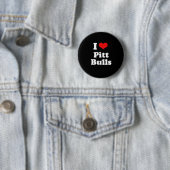 Badge Rond 5 Cm J'aime des taureaux de Pitt (En situation)