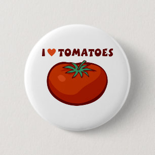 Badge Rond 5 Cm J'aime des tomates