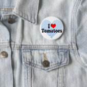 Badge Rond 5 Cm J'aime des tomates (En situation)