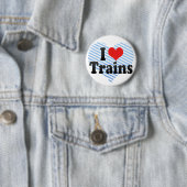 Badge Rond 5 Cm J'aime des trains (En situation)