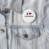 Badge Rond 5 Cm J'aime des vaccinations (En situation)