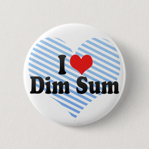 Badge Rond 5 Cm J'aime Dim Sum