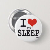 Badge Rond 5 Cm J'aime dormir (Devant & derrière)
