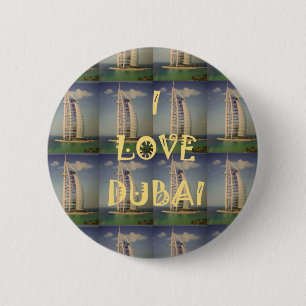 Badge Rond 5 Cm J'aime Dubaï