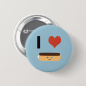 Badge Rond 5 Cm J'aime Eclair (Devant & derrière)