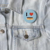 Badge Rond 5 Cm J'aime Eclair (En situation)