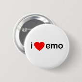Badge Rond 5 Cm J'aime Emo (Devant & derrière)