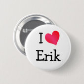 Badge Rond 5 Cm J'aime Erik (Devant & derrière)