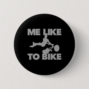 Badge Rond 5 Cm J'aime faire du vélo drôle de vélo de montagne ext