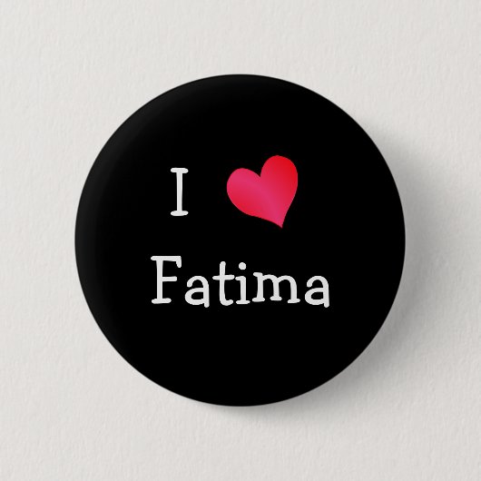 Badge Rond 5 Cm J'aime Fatima (Devant)
