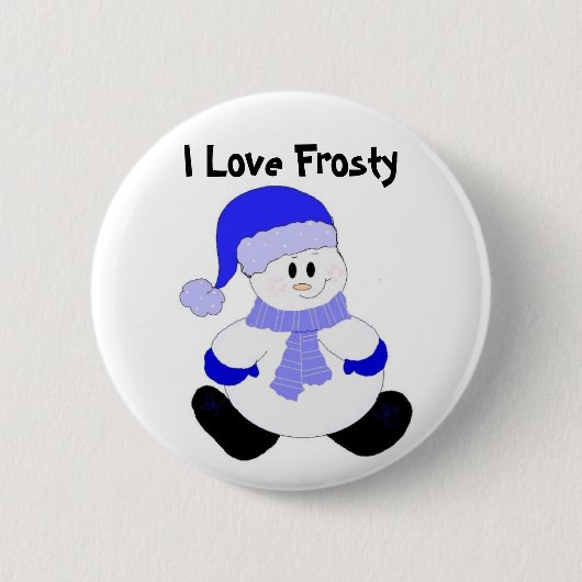 Badge Rond 5 Cm J'aime Frosty (Devant)