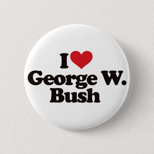 Badge Rond 5 Cm J'aime George W Bush (Devant)
