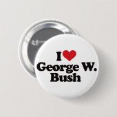 Badge Rond 5 Cm J'aime George W Bush (Devant & derrière)