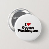 Badge Rond 5 Cm J'aime George Washington (Devant & derrière)