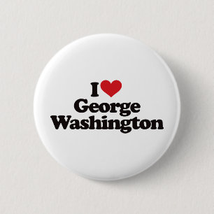 Badge Rond 5 Cm J'aime George Washington