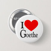 Badge Rond 5 Cm J'aime Goethe (Devant & derrière)