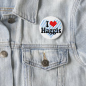 Badge Rond 5 Cm J'aime Haggis (En situation)