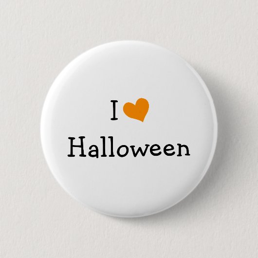 Badge Rond 5 Cm J'aime Halloween (Devant)