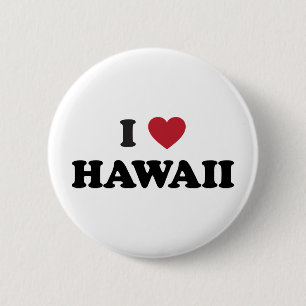 Badge Rond 5 Cm J'aime Hawaï