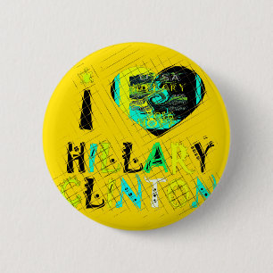 Badge Rond 5 Cm J'aime Hillary Clinton : Art d'expression graffiti