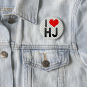 Badge Rond 5 Cm J'aime HJ (En situation)
