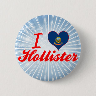 Badge Rond 5 Cm J'aime Hollister, Idaho