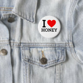 Badge Rond 5 Cm j'aime Honey (En situation)