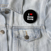 BADGE ROND 5 CM J'AIME HONG KONG (En situation)