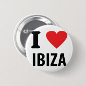 Badge Rond 5 Cm J'aime Ibiza (Devant & derrière)