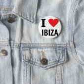 Badge Rond 5 Cm J'aime Ibiza (En situation)
