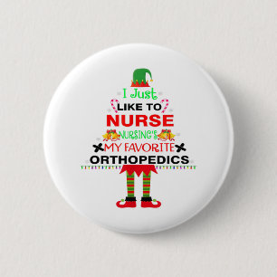 Badge Rond 5 Cm J'Aime Infirmier Mon Noël Favori De L'Infirmière