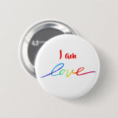 Badge Rond 5 Cm J'aime Inspirational Rainbow Word Pin Buttons (Devant & derrière)