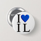 Badge Rond 5 Cm J'aime Israël (Devant & derrière)