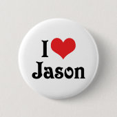 Badge Rond 5 Cm J'aime Jason (Devant)