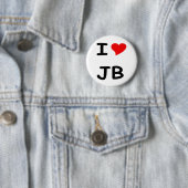Badge Rond 5 Cm J'aime JB (En situation)
