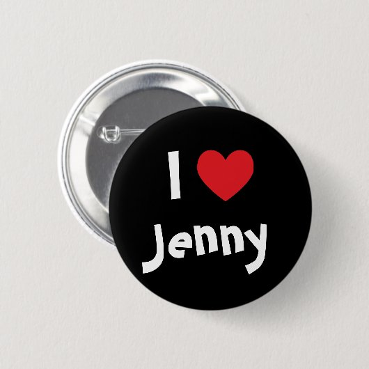 Badge Rond 5 Cm J'aime Jenny (Devant & derrière)
