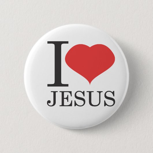 Badge Rond 5 Cm J'aime JÉSUS (Devant)
