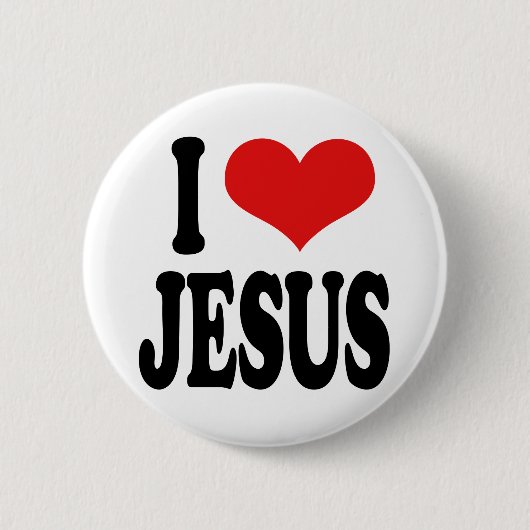 Badge Rond 5 Cm J'aime Jésus (Devant)